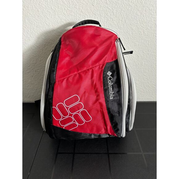 Columbia Trekster Diaper Bag Backpack Straps Red Black - Picture 9 of 11
